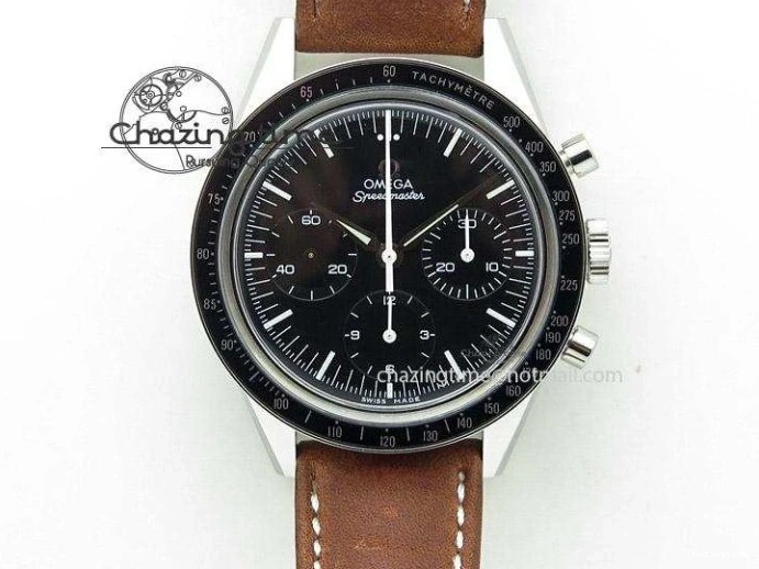 0421 De Ville Date YG MKF 1:1 Best Edition White Textured Dial Diamonds Marker on Brown Leather Strap A WaterResistant 7754